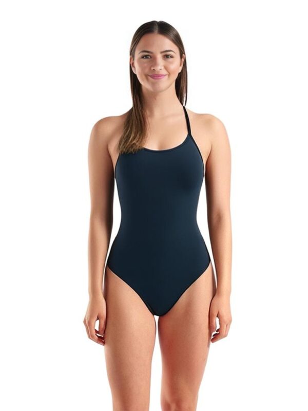 FunAqua Womens Dusk Tie Back Swimsuit - Navy Blue-0