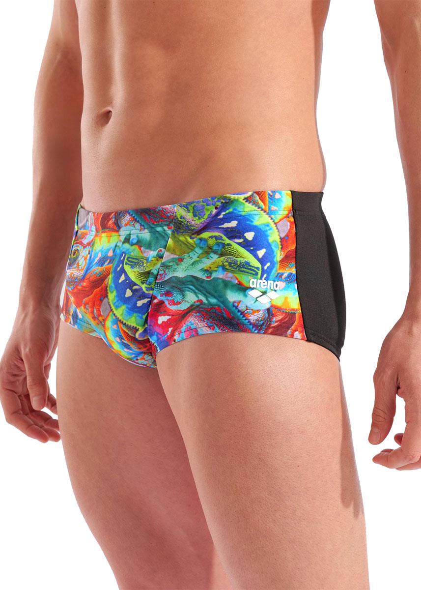 Arena Iguanas Low Waist Swim Short - Black / Multi
