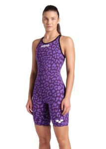 Arena Powerskin Carbon Air² Limited Edition Leopard Skin Closedback Kneesuit - Violet