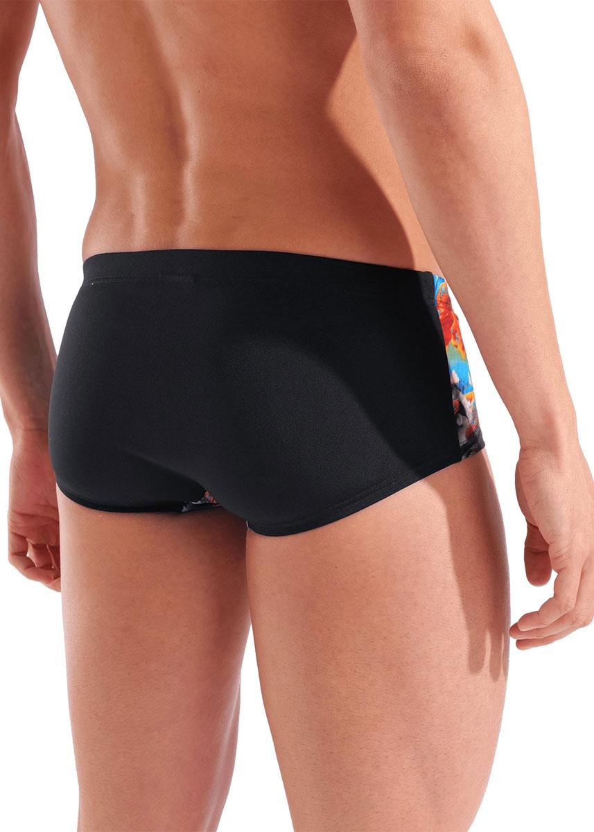 Arena Mens Iguanas Low Waist Swim Short - Black / Multi-632856