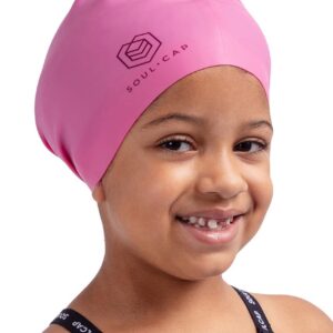 Soul Cap Kids Voluminous Swim Cap - Pink