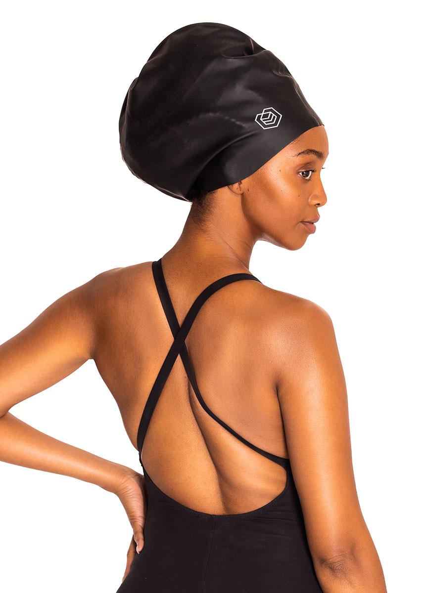 Soul Cap Adult Voluminous Swim Cap - Black-632587
