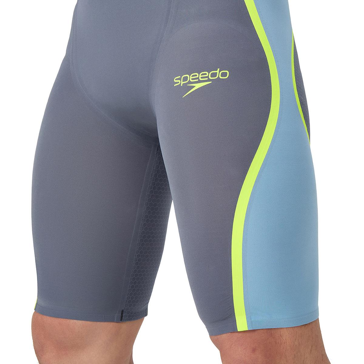 Speedo Fastskin LZR Pure Intent 2.0 High Waisted Jammer - Grey / Blue / Yellow-632702