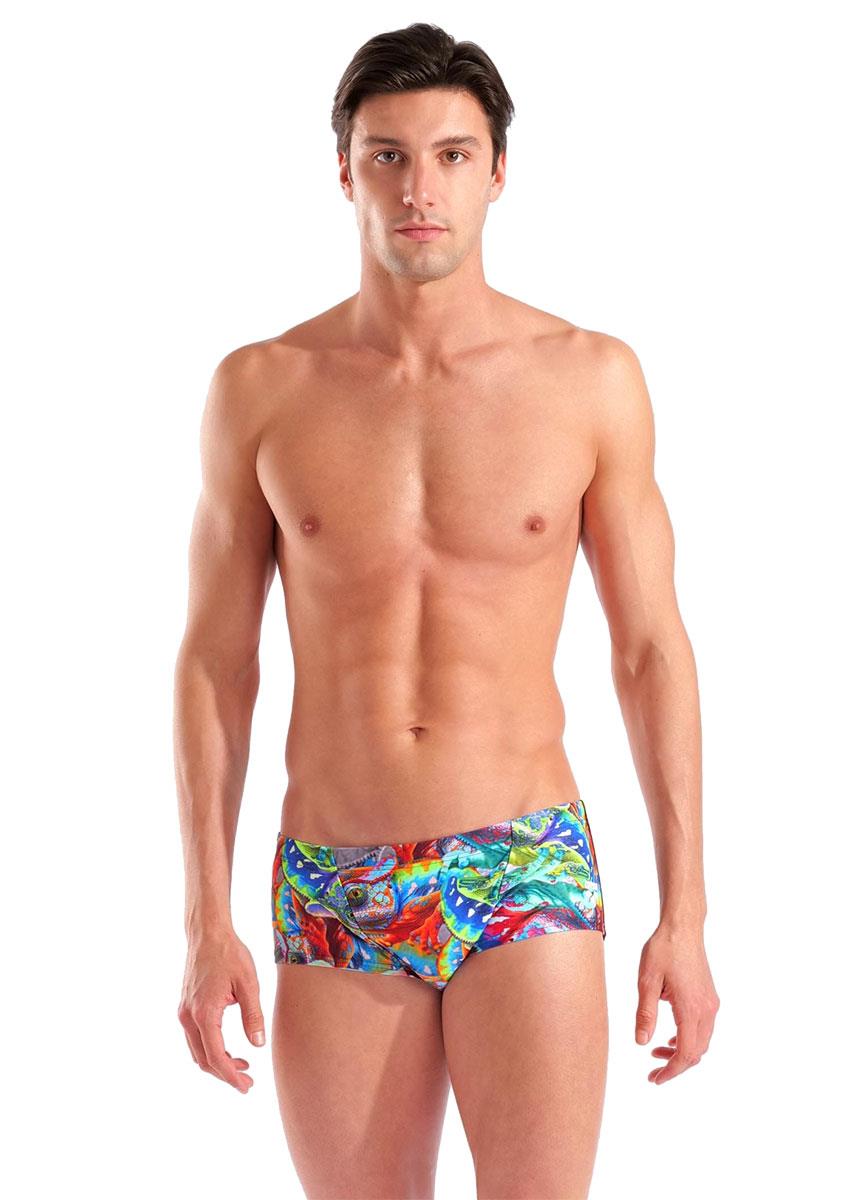 Arena Mens Iguanas Low Waist Swim Short - Black / Multi-632858