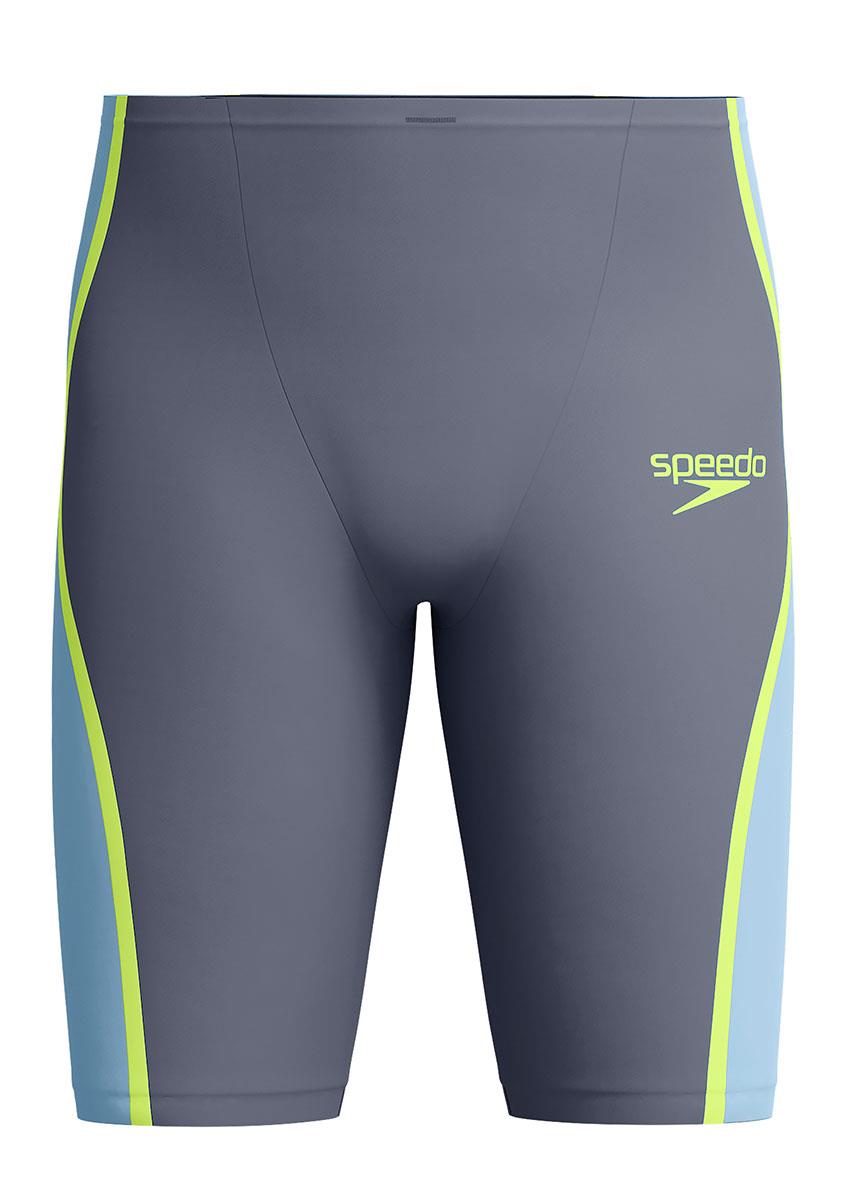 Speedo Fastskin LZR Pure Intent 2.0 High Waisted Jammer - Grey / Blue / Yellow-632704