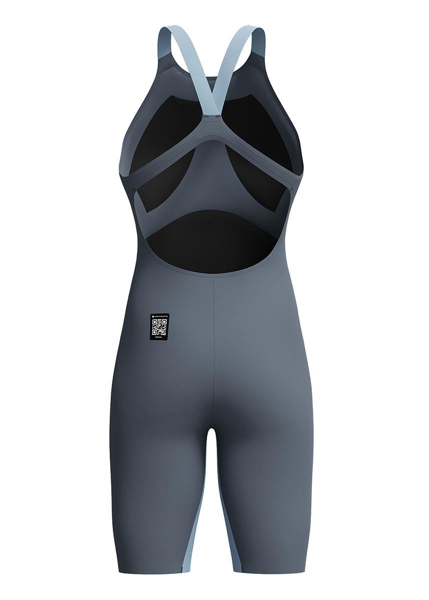 Speedo Fastskin LZR Pure Valor 2.0 Openback Kneeskin - Grey / Blue-632537