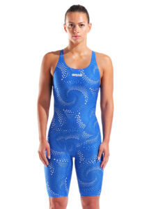 Arena Womens Printed Full Body Kneesuit - Team Black / Royal