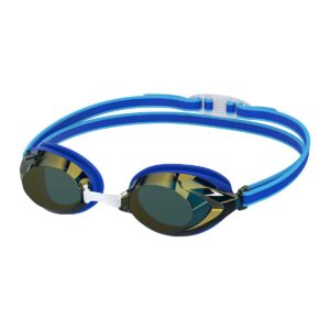 Speedo Junior Vanquisher 3.0 Mirrored Goggles - Cobalt Pop / Gold