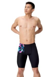 Speedo Mens Placement Printed Jammer - Black / Purple