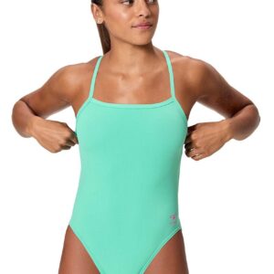 Speedo Solid V-Back 2.0 Swimsuit - Aqua Breeze