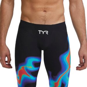 TYR Venzo Infrared Low Waist Jammer - Red / Turquoise / Blue