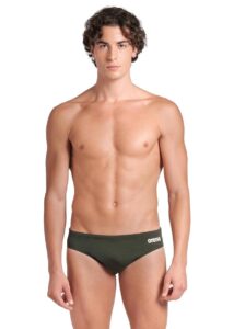 Arena Mens Team Solid Swim Brief - Sage / White