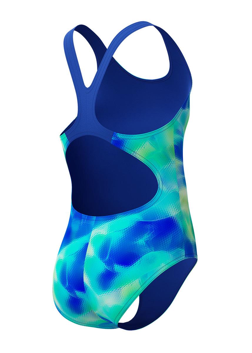 Speedo Girls Digital Allover Splashback Swimsuit - Mayan Blue / Deep Sapphire-633186