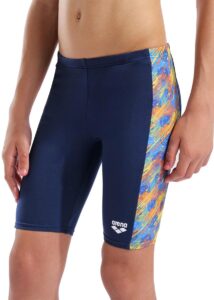 Arena Boys Draft Swim Jammers - Navy / Orange / Multi