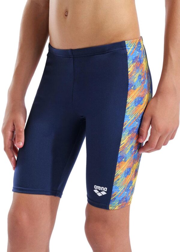 Arena Boys Draft Swim Jammers - Navy / Orange / Multi