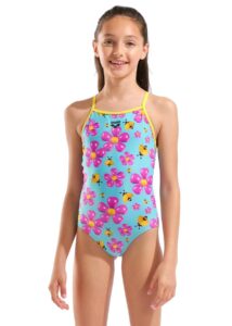 Arena Girls Spring Light Drop Back Swimsuit - Multi / Yellow