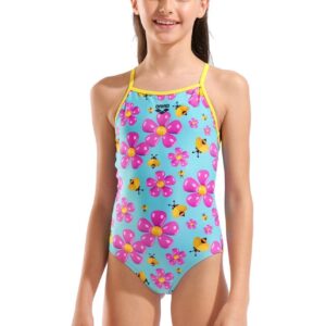 Arena Girls Spring Light Drop Back Swimsuit - Multi / Yellow