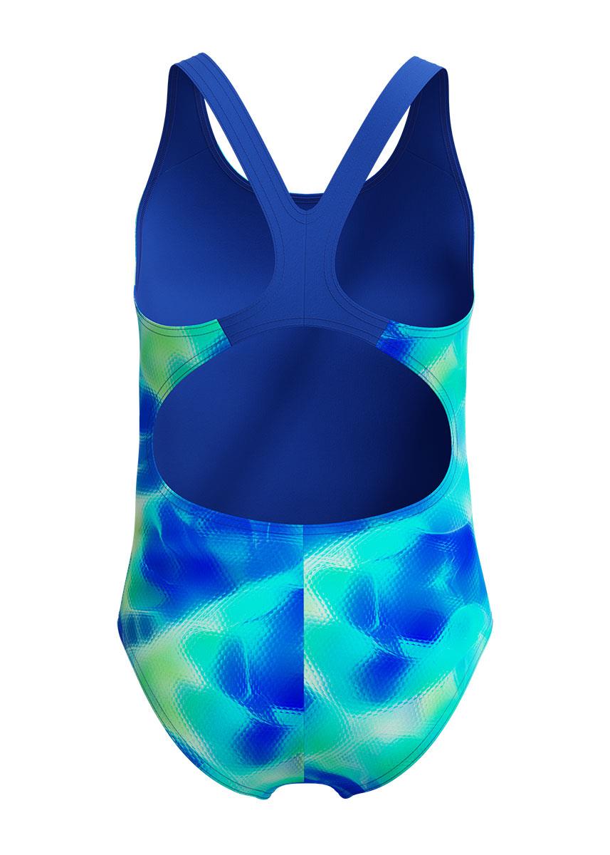 Speedo Girls Digital Allover Splashback Swimsuit - Mayan Blue / Deep Sapphire-633188