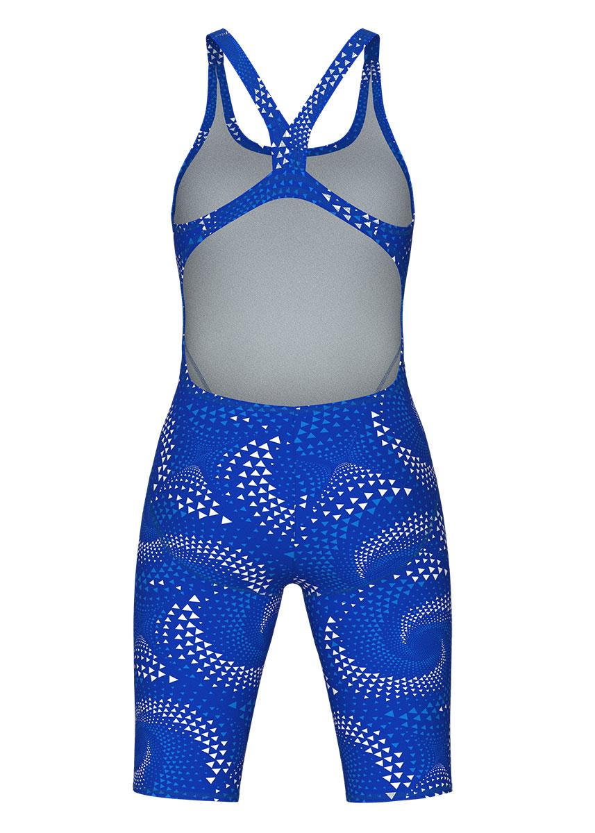 Arena Womens Printed Full Body Kneesuit - Team Black / Royal-633088