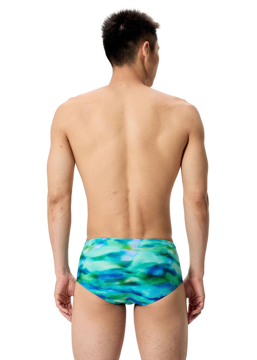 Speedo Mens Printed 13.5 cm Brief - Turquoise / Green-633220