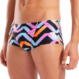 Arena Texture Low Waist Swim Shorts - Black / Multi