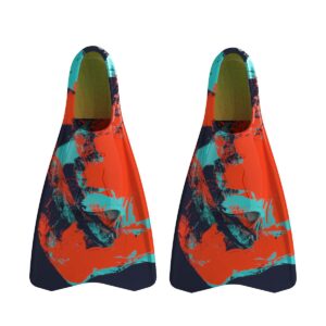Speedo Medium Blade Fins - Peacoat / Volcanic Orange / Arctic Glass