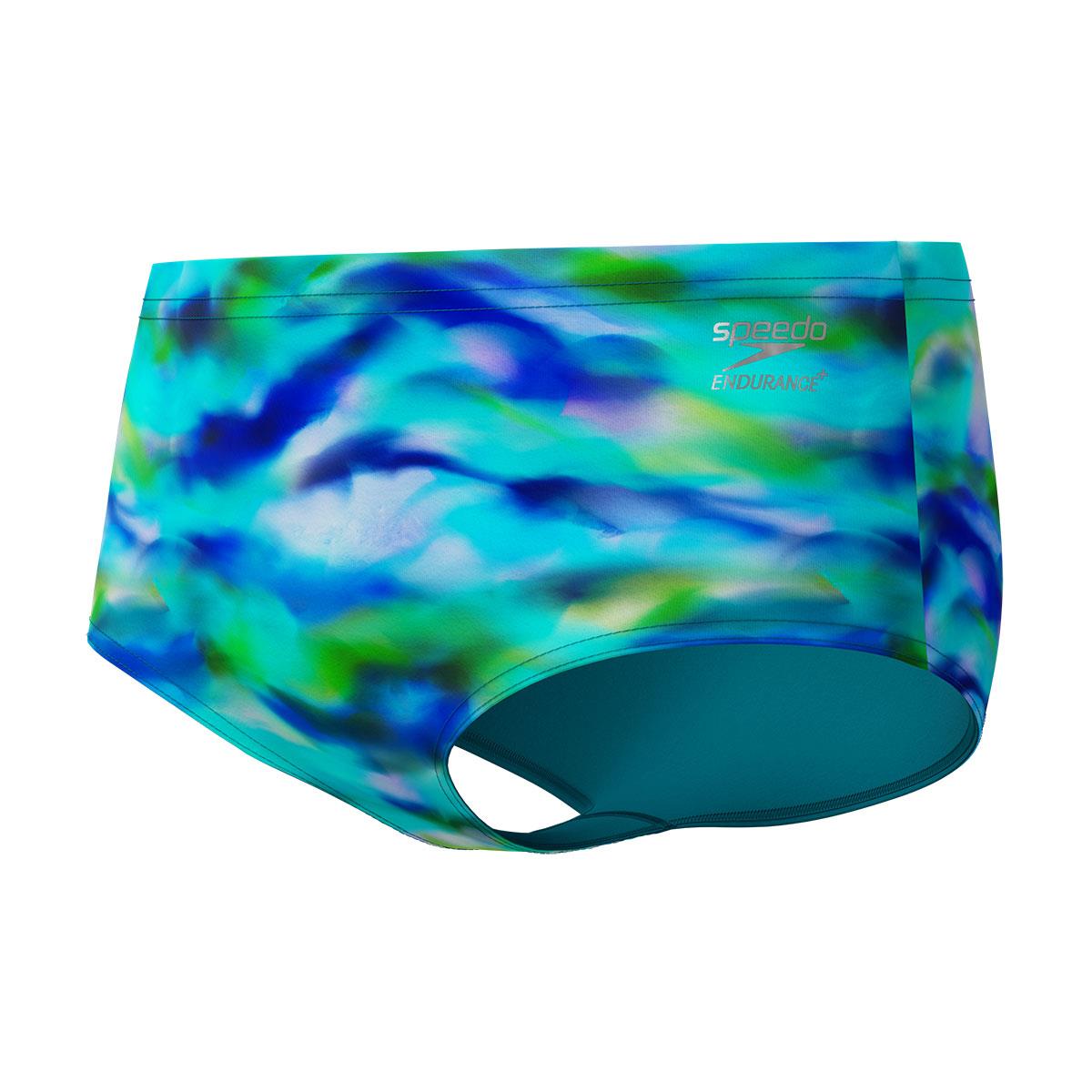 Speedo Mens Printed 13.5 cm Brief - Turquoise / Green-633222