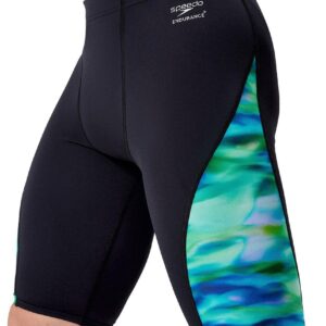 Speedo Spliced Printed Jammer - Turquoise / Green