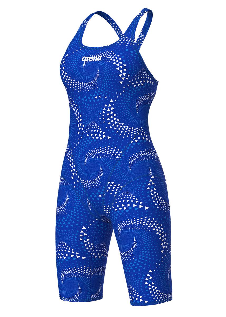 Arena Womens Printed Full Body Kneesuit - Team Black / Royal-633092