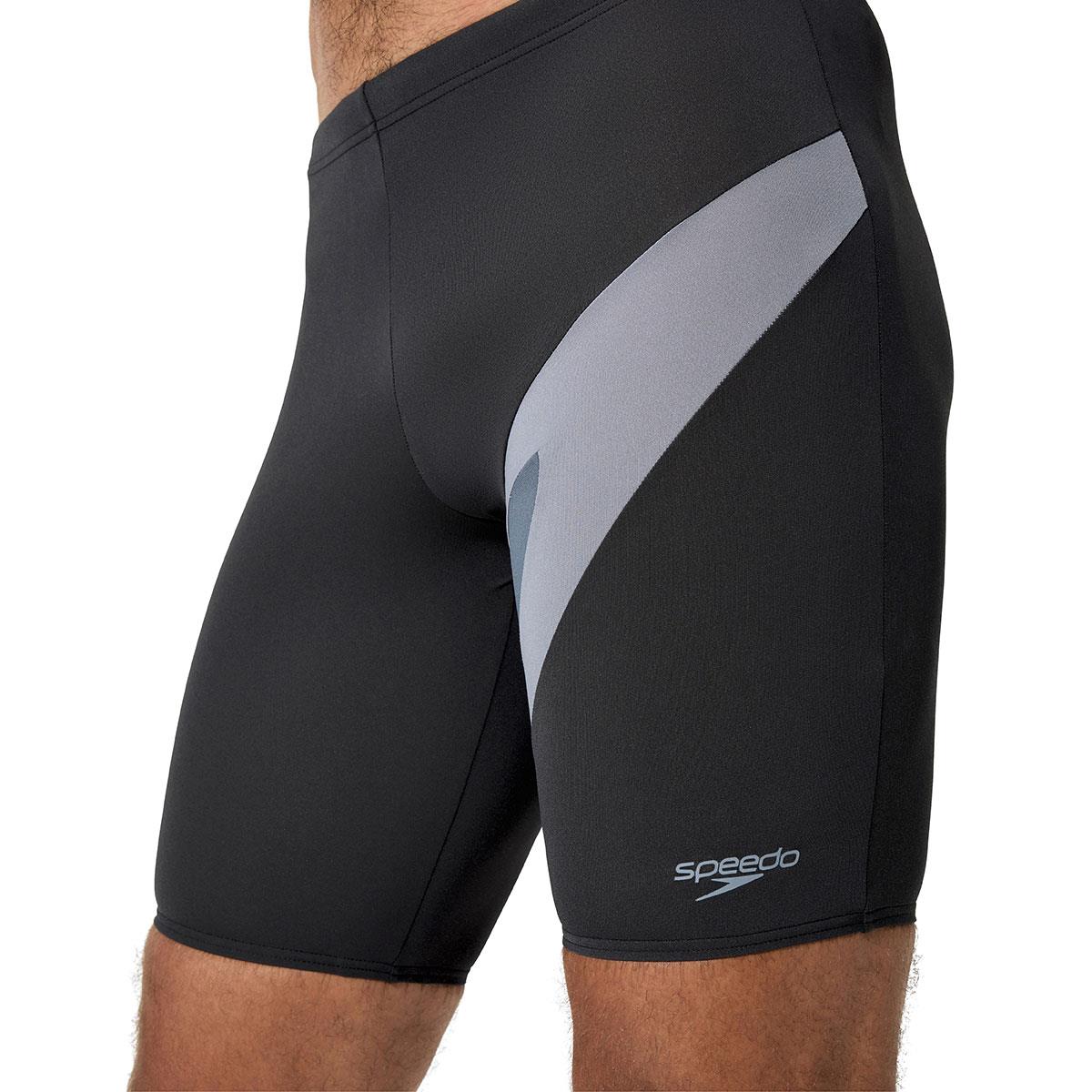 Speedo Mens Hyperboom Logo Jammer - Black / Grey-633632