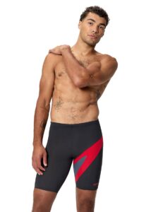 Speedo Mens Hyperboom Logo Jammer - Black / Red