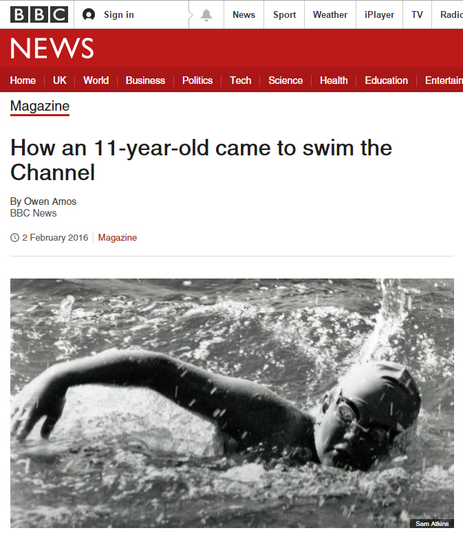 Youngest Channel Swimmer