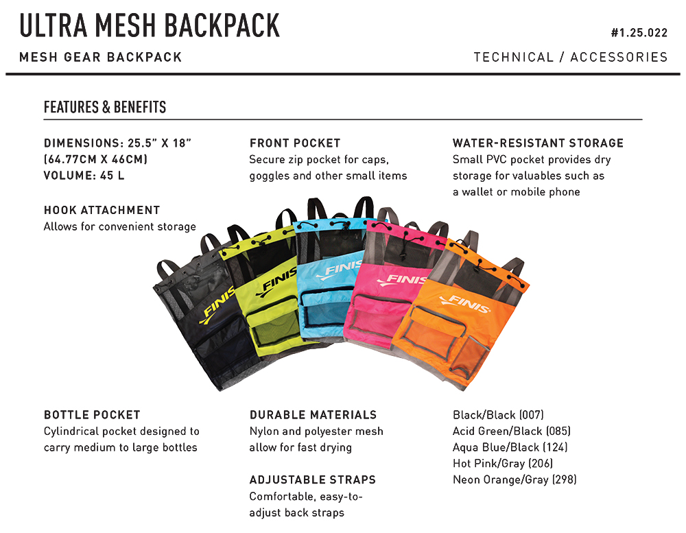 FINIS Ultra Mesh Backpack