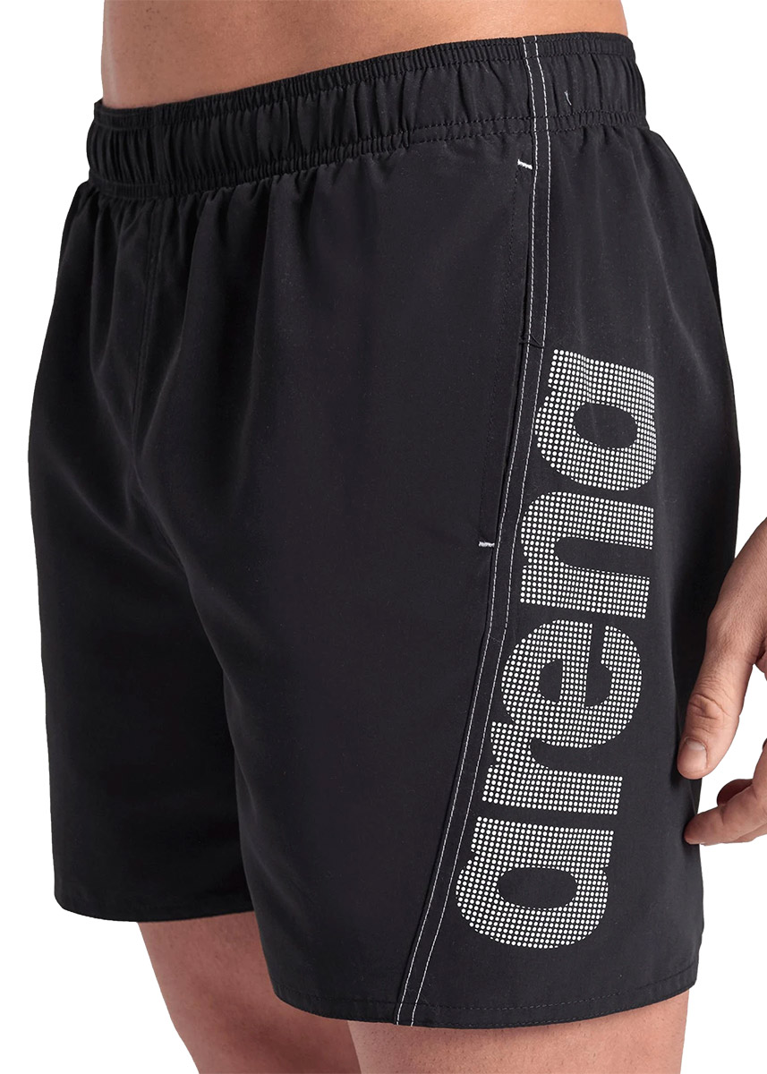 Arena Men’s Fundamentals Logo Boxers - Black / White - Image 2