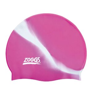 Zoggs Multicoloured Silicone Swim Cap - Pink / Silver-0