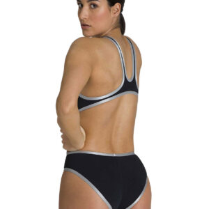 Arena Womens One Biglogo Swimsuit – Black/Silver