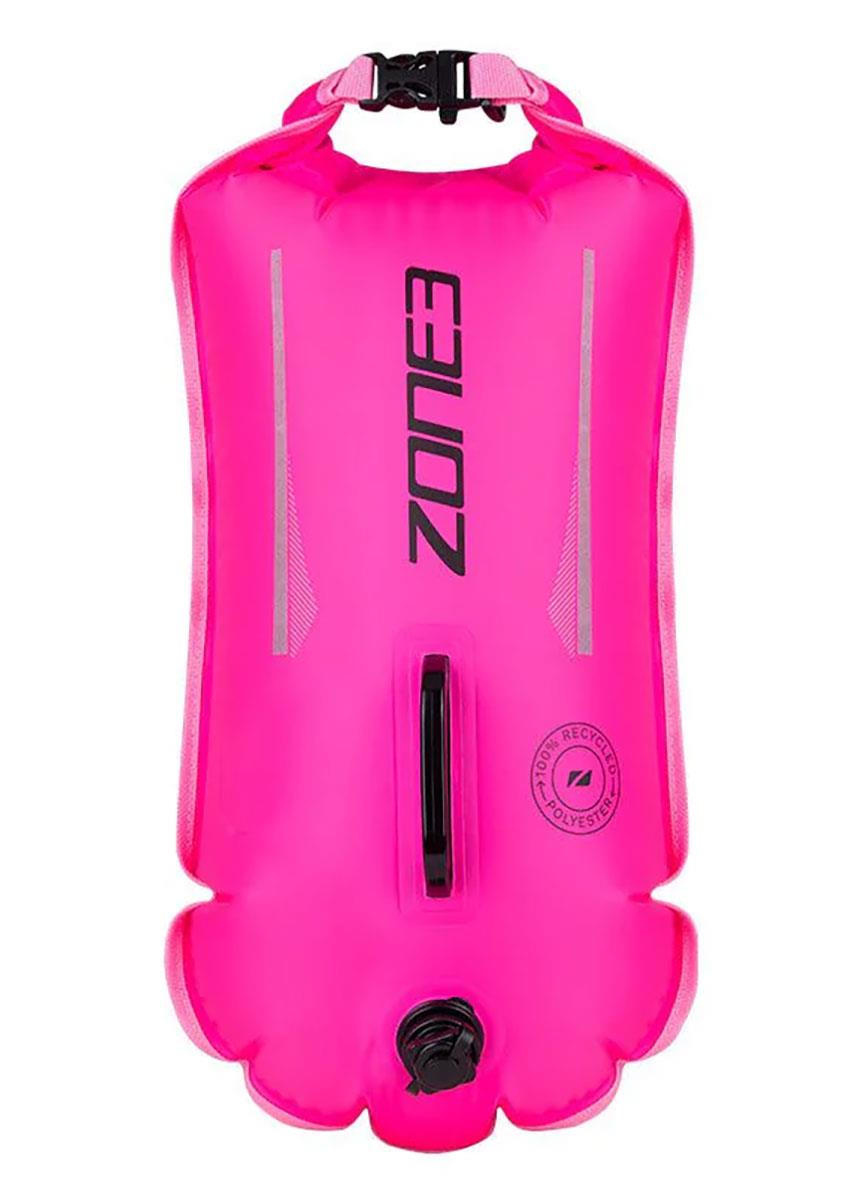 Zone3 Recycled 28L Safety Buoy / Dry Bag - Hi-Viz Pink-0