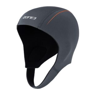 Zone3 Active-Flex Swim Cap - Grey / Orange