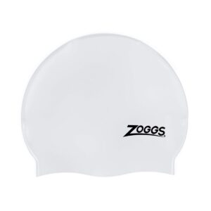 Zoggs Silicone Swim Cap - White-0