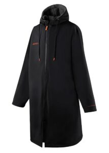 Zone3 Active Flex Recycled Parka Robe - Black / Grey / Orange
