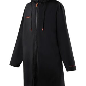 Zone3 Active Flex Recycled Parka Robe - Black / Grey / Orange