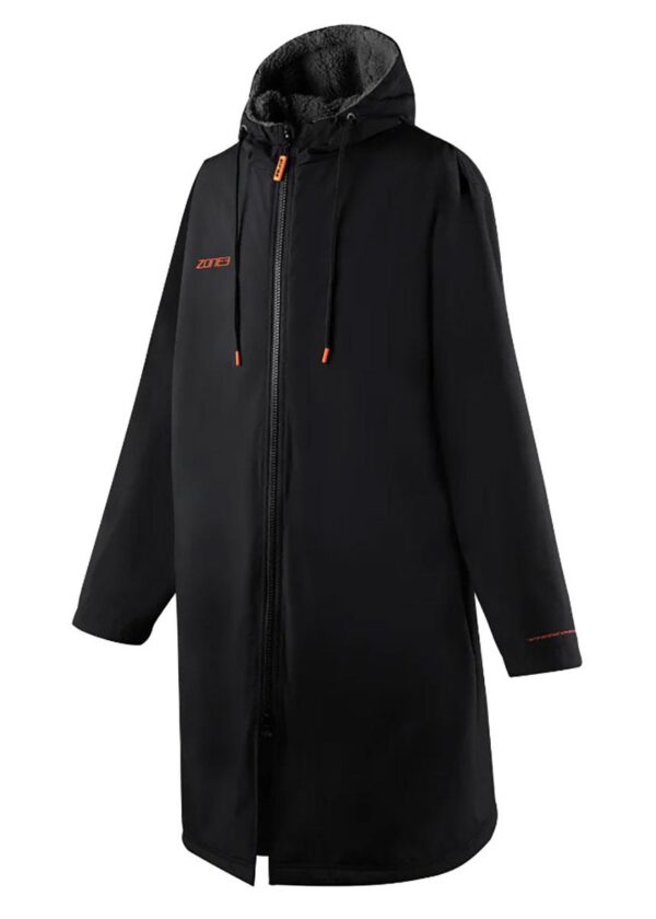 Zone3 Active Flex Recycled Parka Robe - Black / Grey / Orange