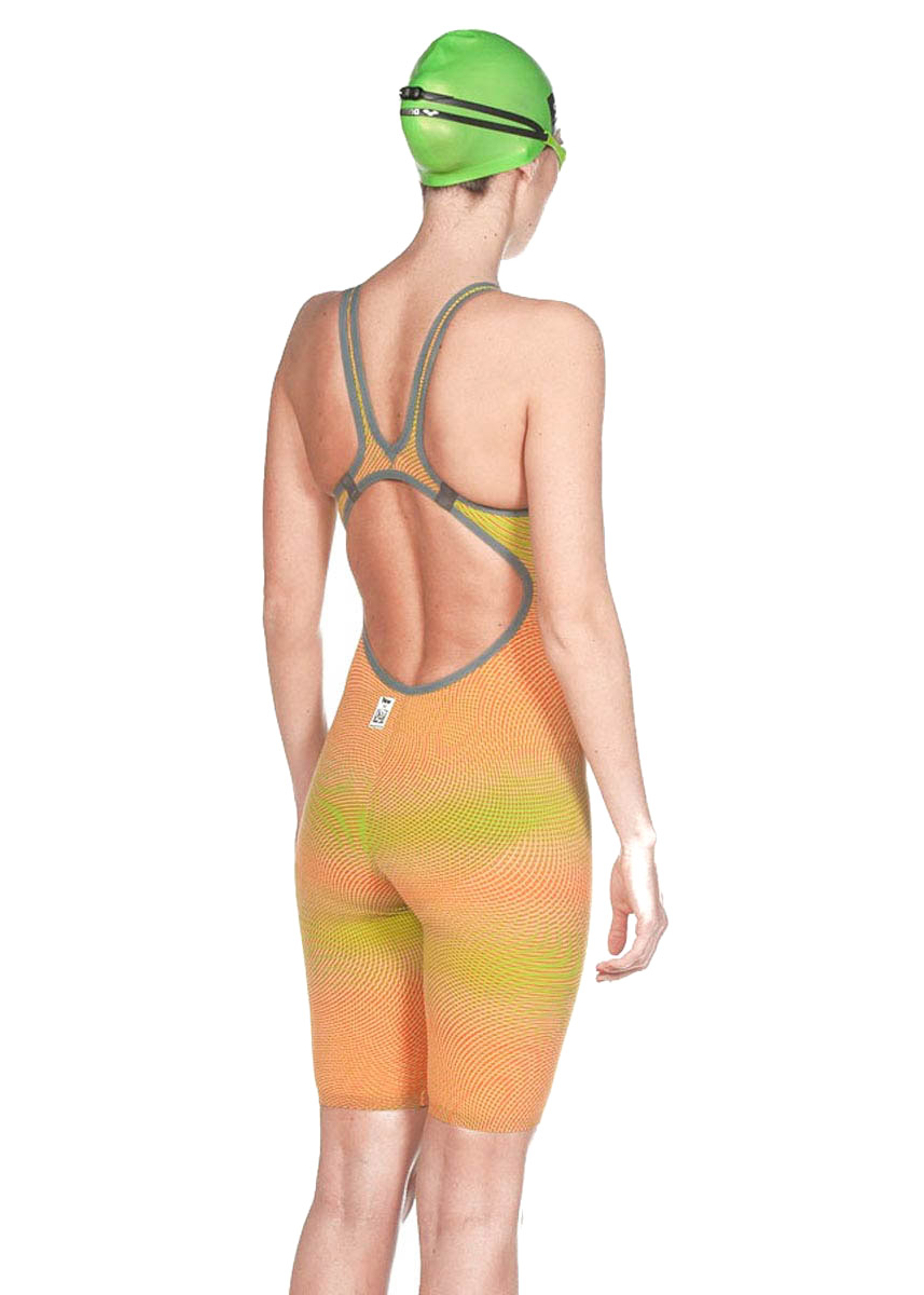 Arena Carbon Air² Openback Kneeskin - Lime / Orange - Image 36
