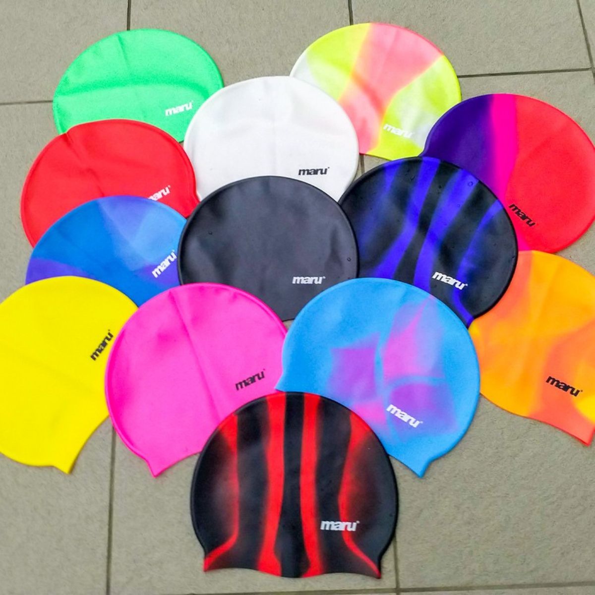 Maru Silicone Swim Cap Orange Shade - Image 9