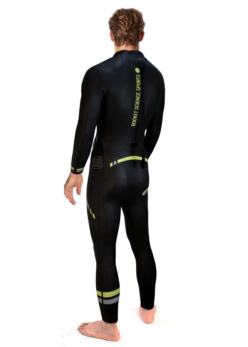 Rocket Science Sports Men's Basics Wetsuit- Black / Yellow - Image 8