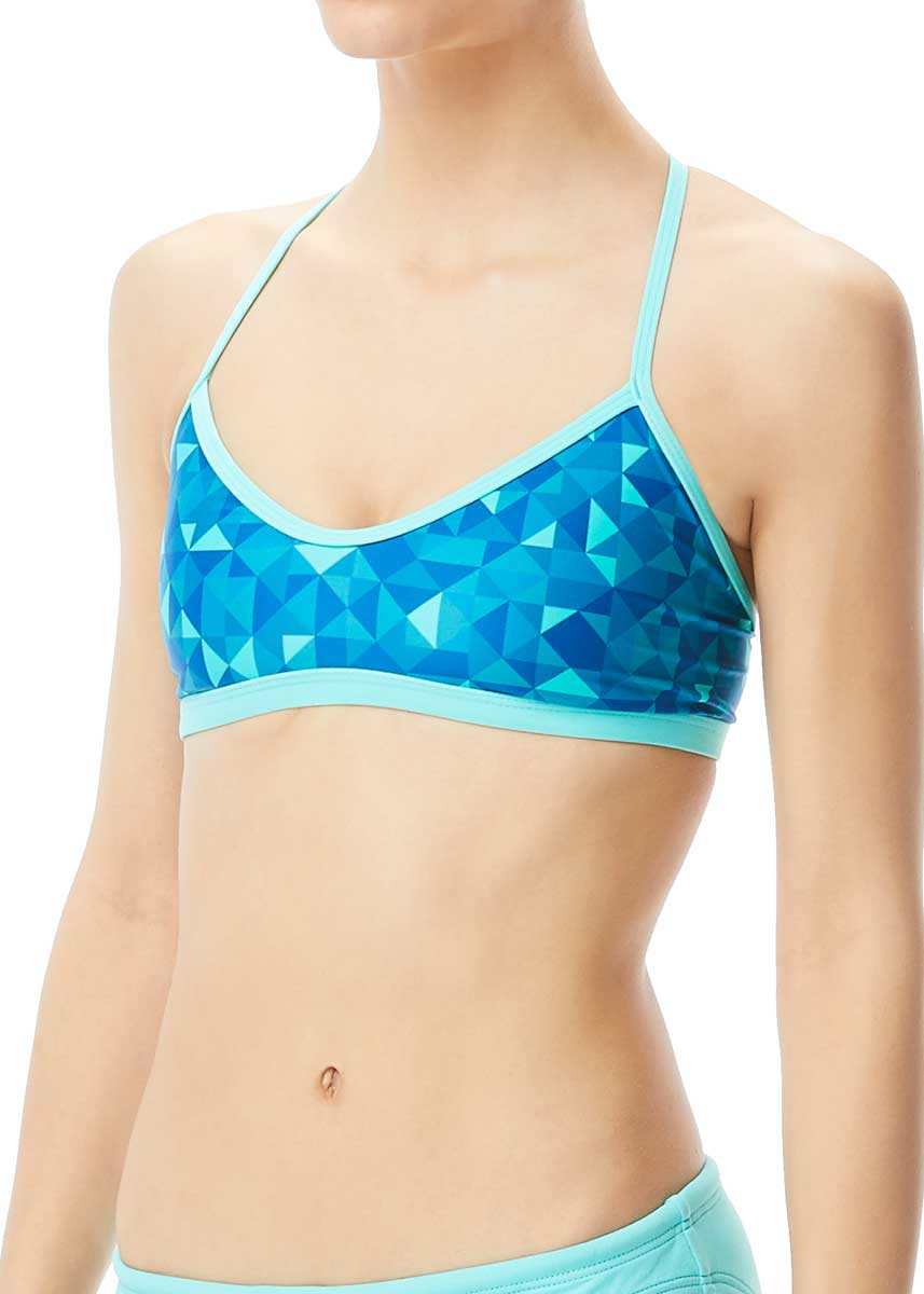 TYR Girl's Optic Trinity Top - Teal/Multi - Image 10