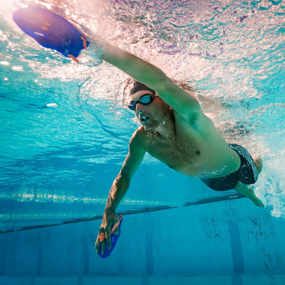 Zone3 Ergo Hand Paddles - Blue / Orange - Image 7