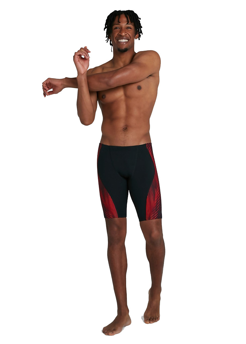 Speedo Mens Pro Endurance+ Jammer - Black / Dragonfire Orange - Image 11