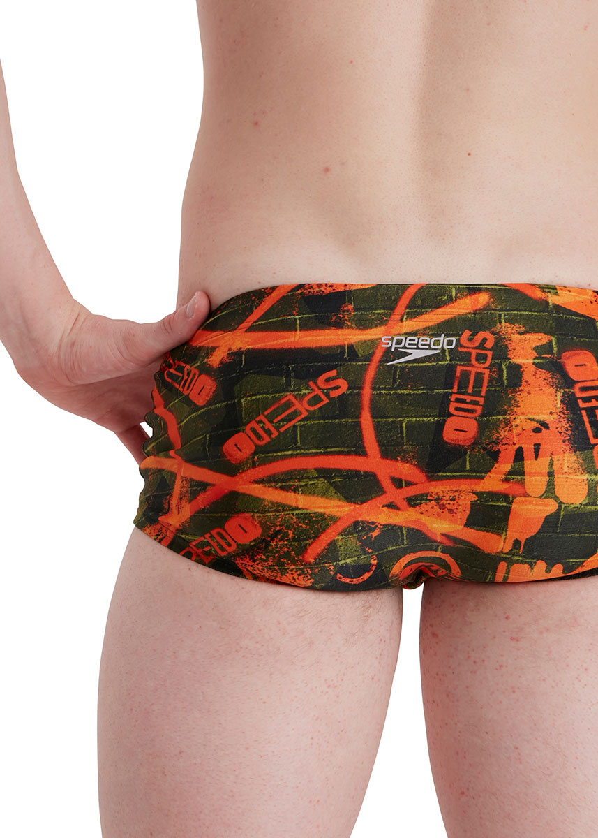 Speedo Men's Wall Spray 17cm Brief - Salso/ Olive - Image 5