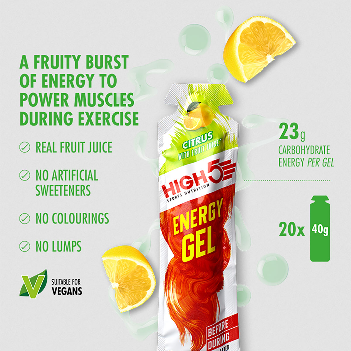 HIGH5 Energy Gel - Citrus - 40g - Image 3